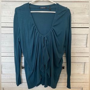 Daisy Fuentes ruched tie sweater